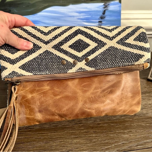 NWT Genuine  leather clutch - Picture 3 of 10